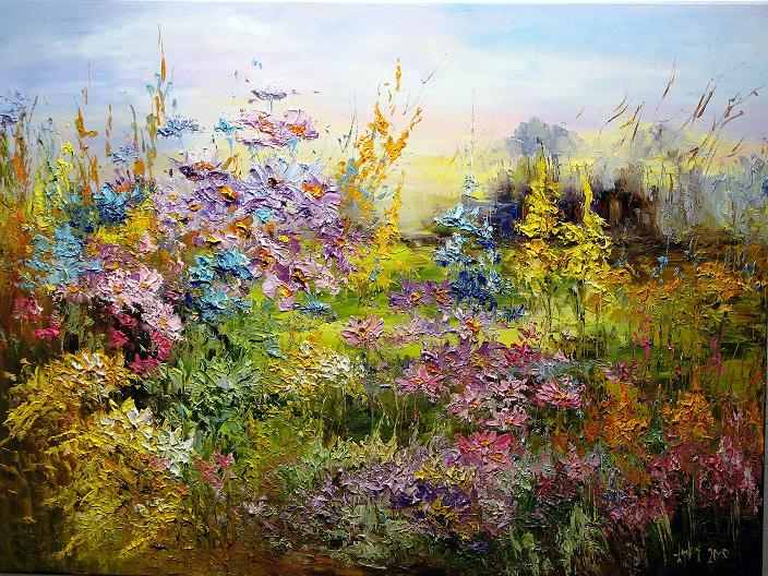 Dzika łąka z kwiatami — Małgorzata Łącka