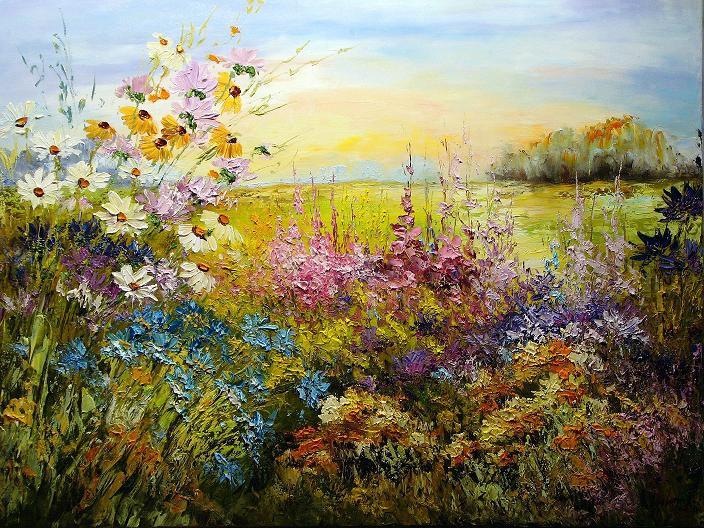 Popołudnie wśród kwiatów — Małgorzata Łącka