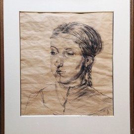  Magda Burzyńska-Bartczak &mdash; Portret (2) (w ramie 58 x 65 cm)
