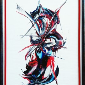 Justine &mdash; Graffiti II ( w ramie 46 x 66 cm)