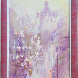 Siergiey Lipavskiy &mdash; Kwitnąca magnolia w Kijowie