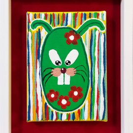 Hubert Daniel Gąsiński  &mdash; Jajkozając  (w ramie 22 x 26 cm)