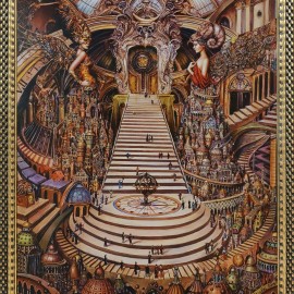 Tomasz Sętowski &mdash; Wieczór w Operze (rama: 53 x 64.5 cm)