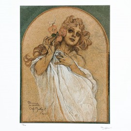 Alfons Mucha &mdash; Allegory of Spring (ed.56/100)(arkusz: 50 x 70 cm)