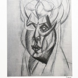 Pablo Picasso &mdash; Study for head of a woman Fernande (ed. 92/200)(50 x 70 cm)