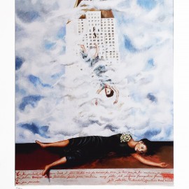 Frida Kahlo (1907 - 1954) &mdash; Samobójstwo Dorothy Hale (ed. 115/250) (arkusz: 50 x 70 cm)