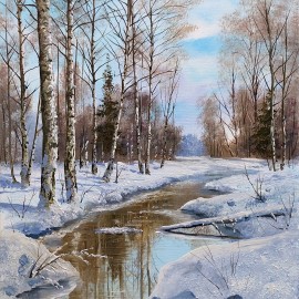 Marek Szczepaniak &mdash; Brzozy w zimowym lesie