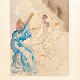 Salvador Dalí &mdash; W niebie Merkurego, z serii Boska Komedia (Raj: Pieśń 5)