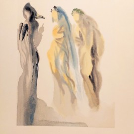 Salvador Dalí &mdash; The Troubadour Bishop, z serii Boska Komedia (Raj: Pieśń 9)