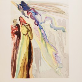 Salvador Dalí &mdash; Dwie korony duchów, z serii Boska Komedia (Raj: Pieśń 12)