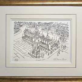 Edward Dwurnik &mdash; Kraków Sukiennice (A/A) (sygn. przez autora)