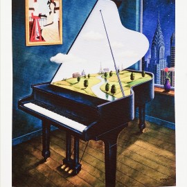 Rafał Olbiński &mdash; Fortepian (II/XX)(ark. 20 x 30 cm)