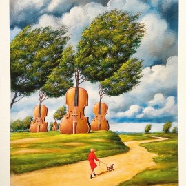 Rafał Olbiński &mdash; Idzie jesień (II/XX)(ark. 20 x 30 cm)