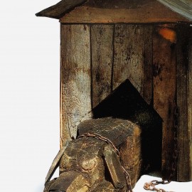Józef Wilkoń &mdash; Psie życie (pocztówka sygnowana przez autora)