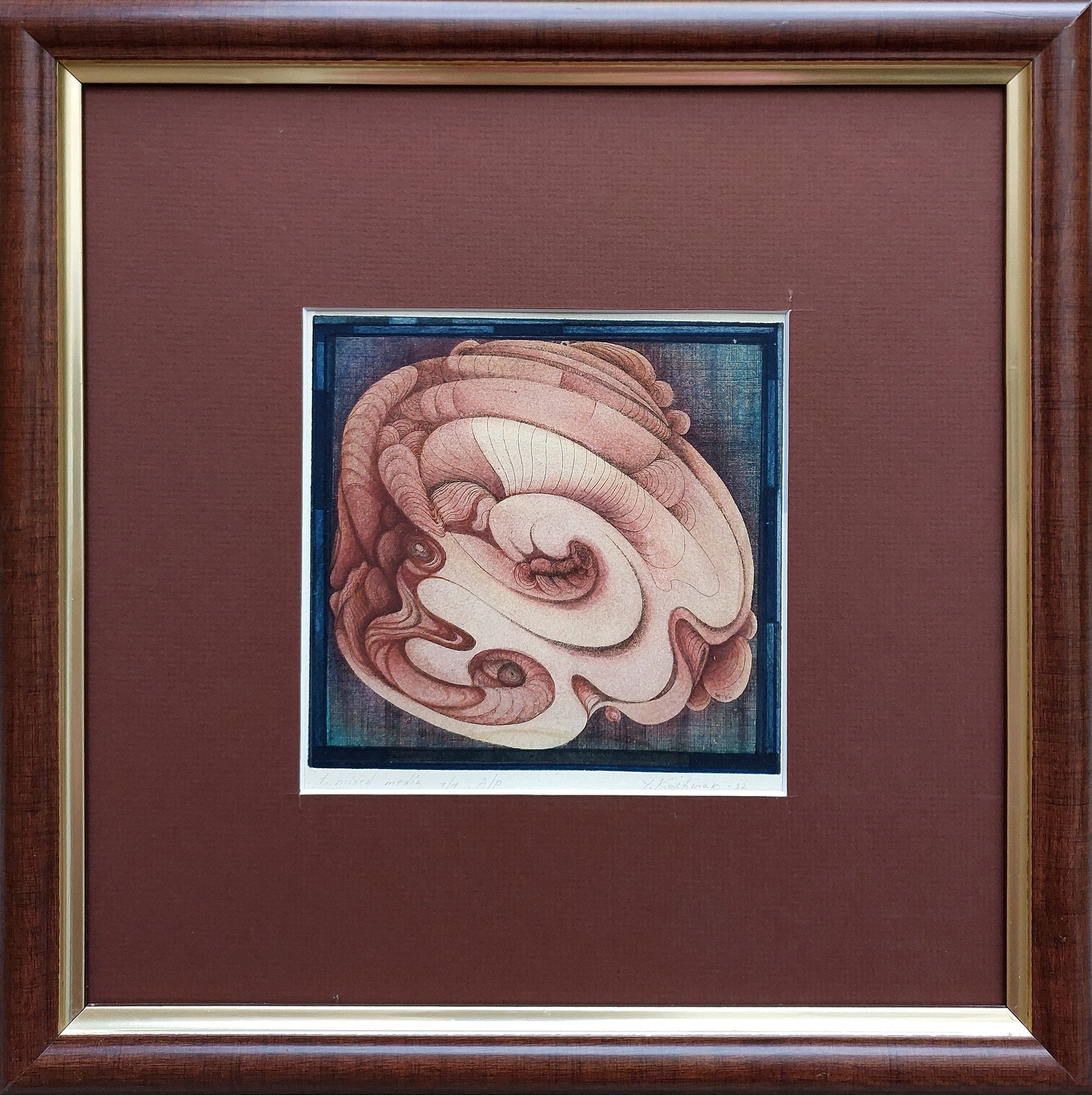 Kompozycja (33 x 33 cm  w oprawie) &mdash; Yaroslav Kachmar