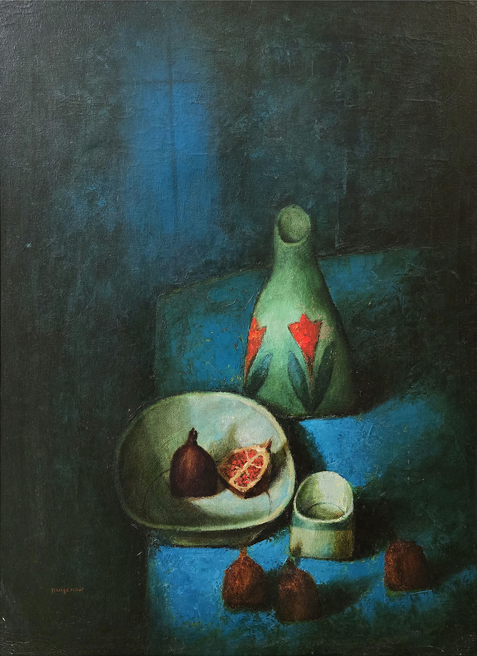 Still life with pomegranates &mdash; Gennadiy Tishchenko