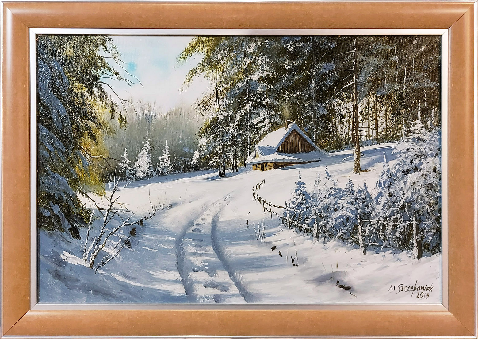 Stary domek w zimowym lesie &mdash; Marek Szczepaniak