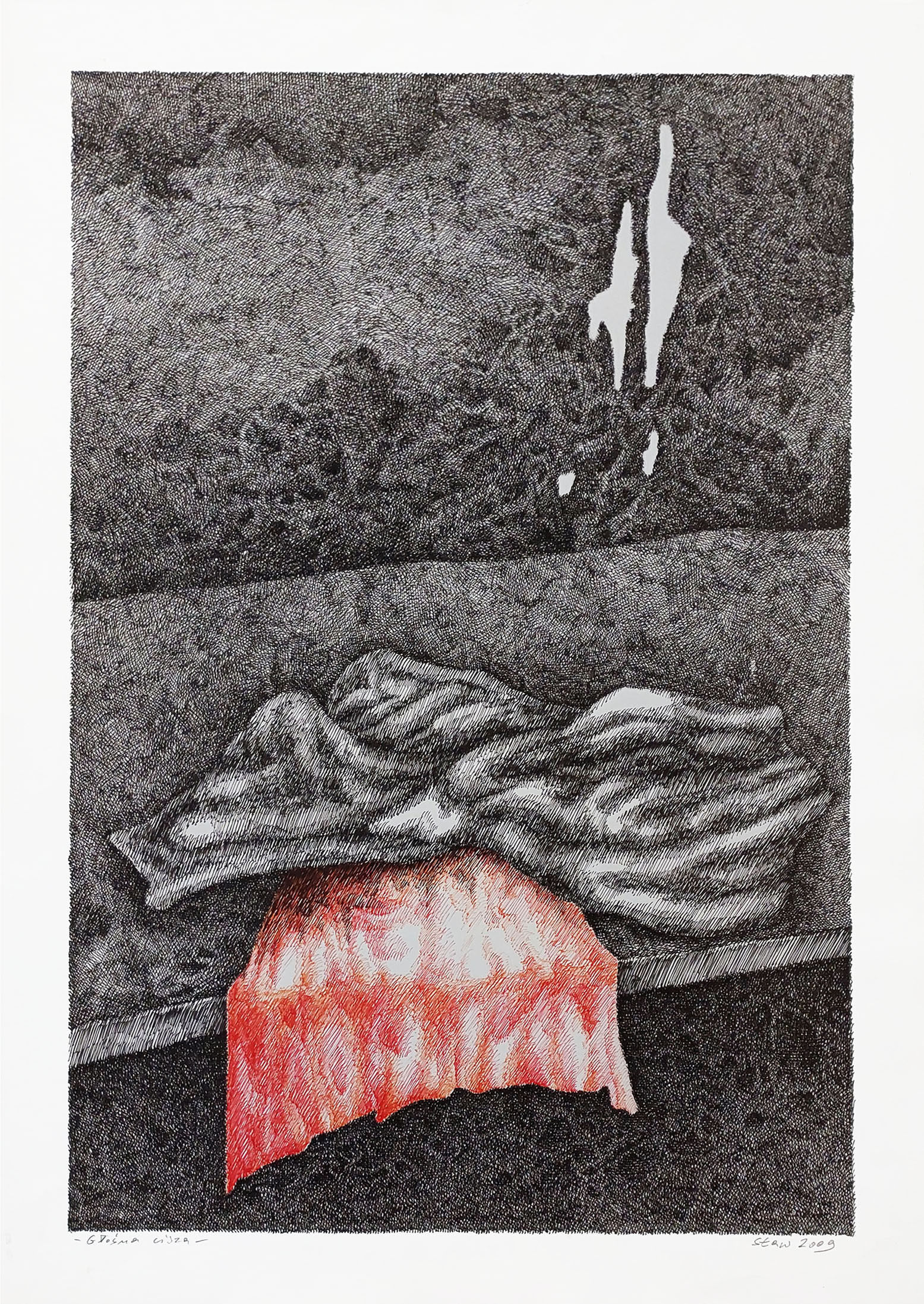 Głośna cisza (arkusz: 50 x 70 cm) &mdash; Stefan Sławiński