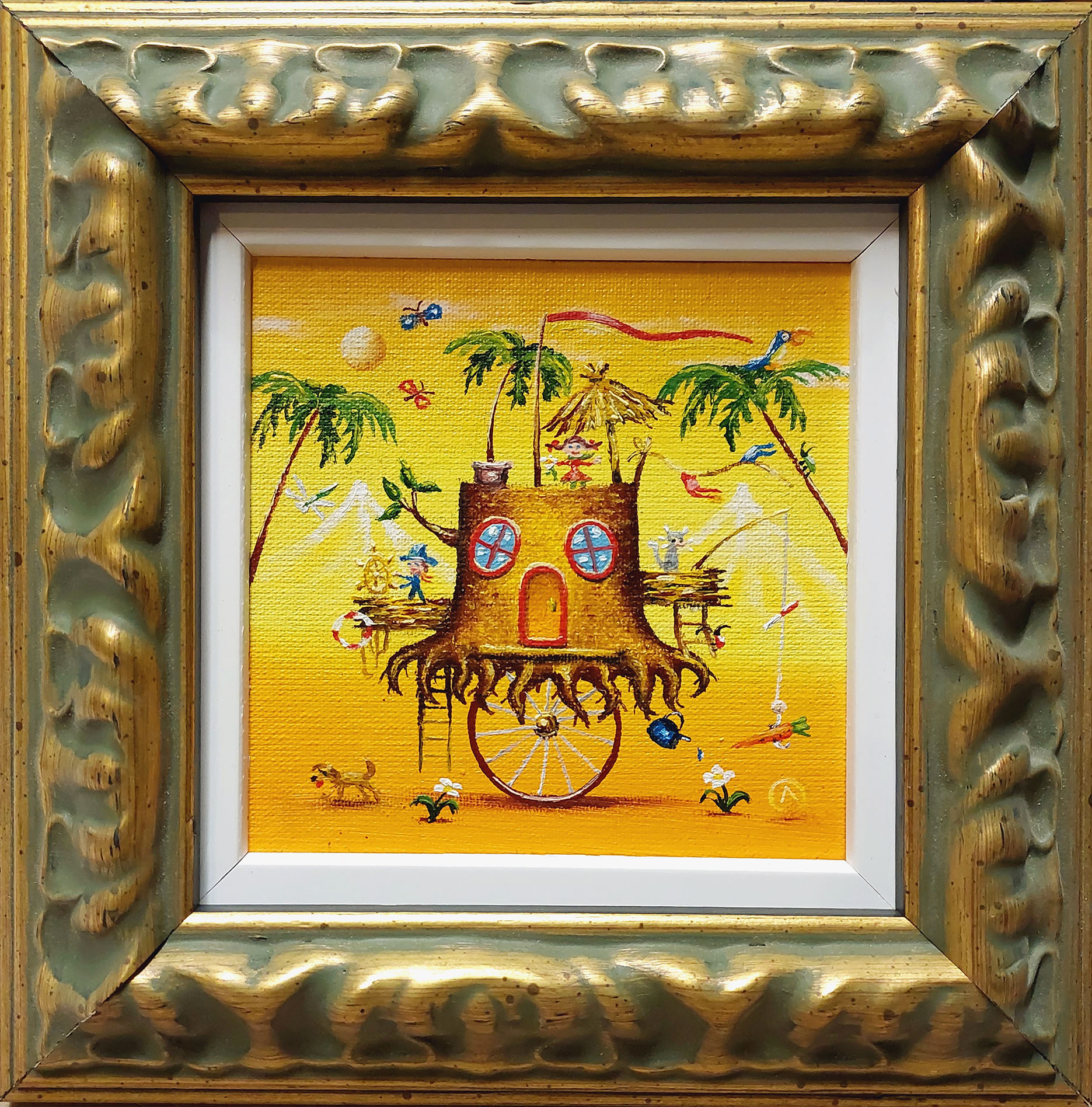 Podróżujący domek (w ramie 18 x 18 cm) &mdash; Oleg Litvinenko