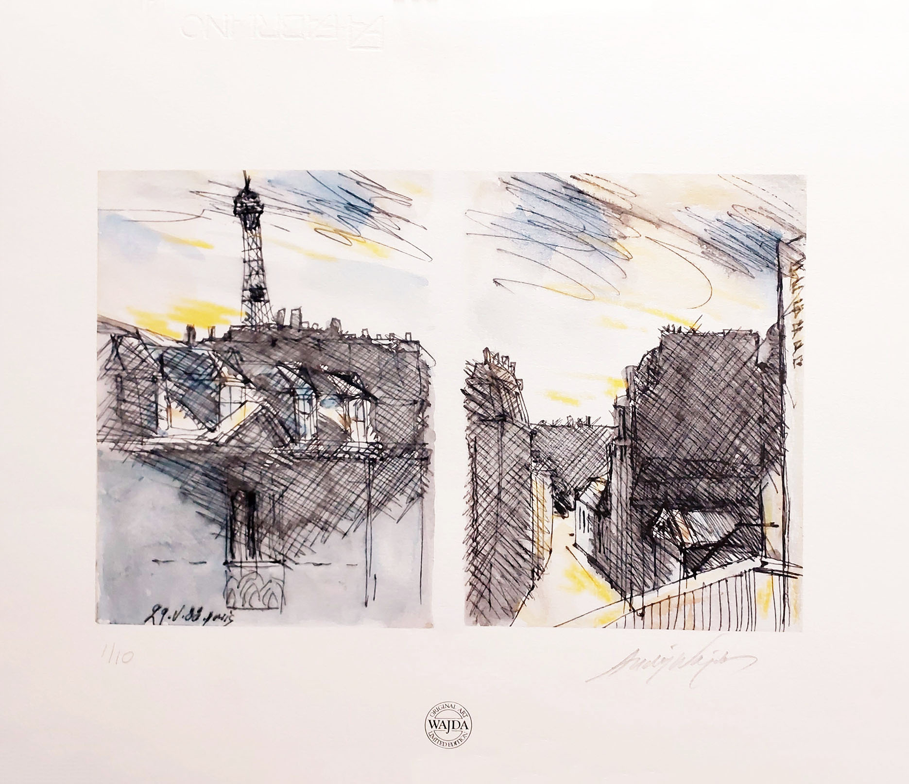 Widok z naszego balkonowego okna w Paryżu, 1988 (edycja 1/10) &mdash; Andrzej Wajda