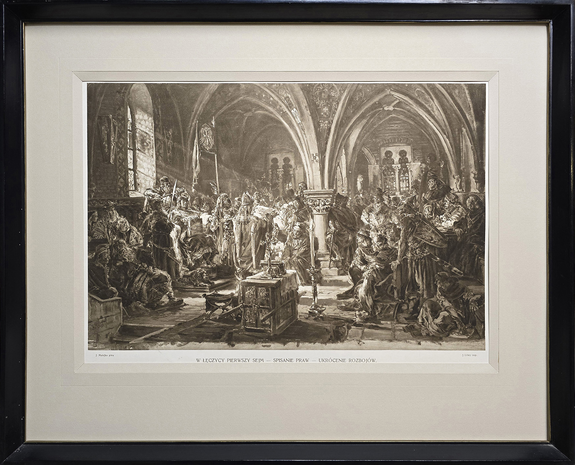 W Łęczycy Pierwszy Sejm - Spisanie Praw - Ukrócenie Rozbojów &mdash; Jan Matejko