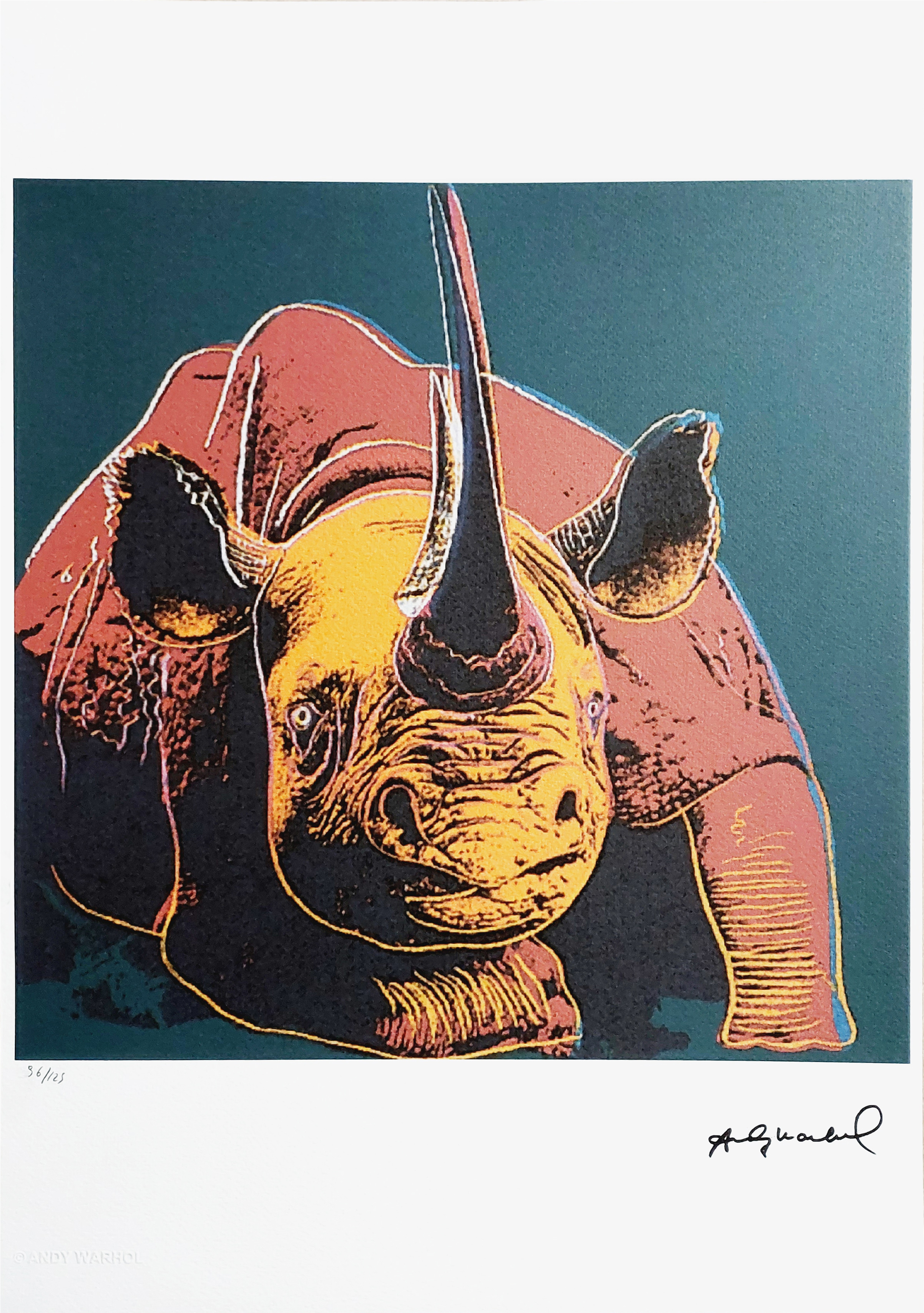 Black Rhinoceros (ed. 96/125)|Zagrożone gatunki &mdash; Andy Warhol