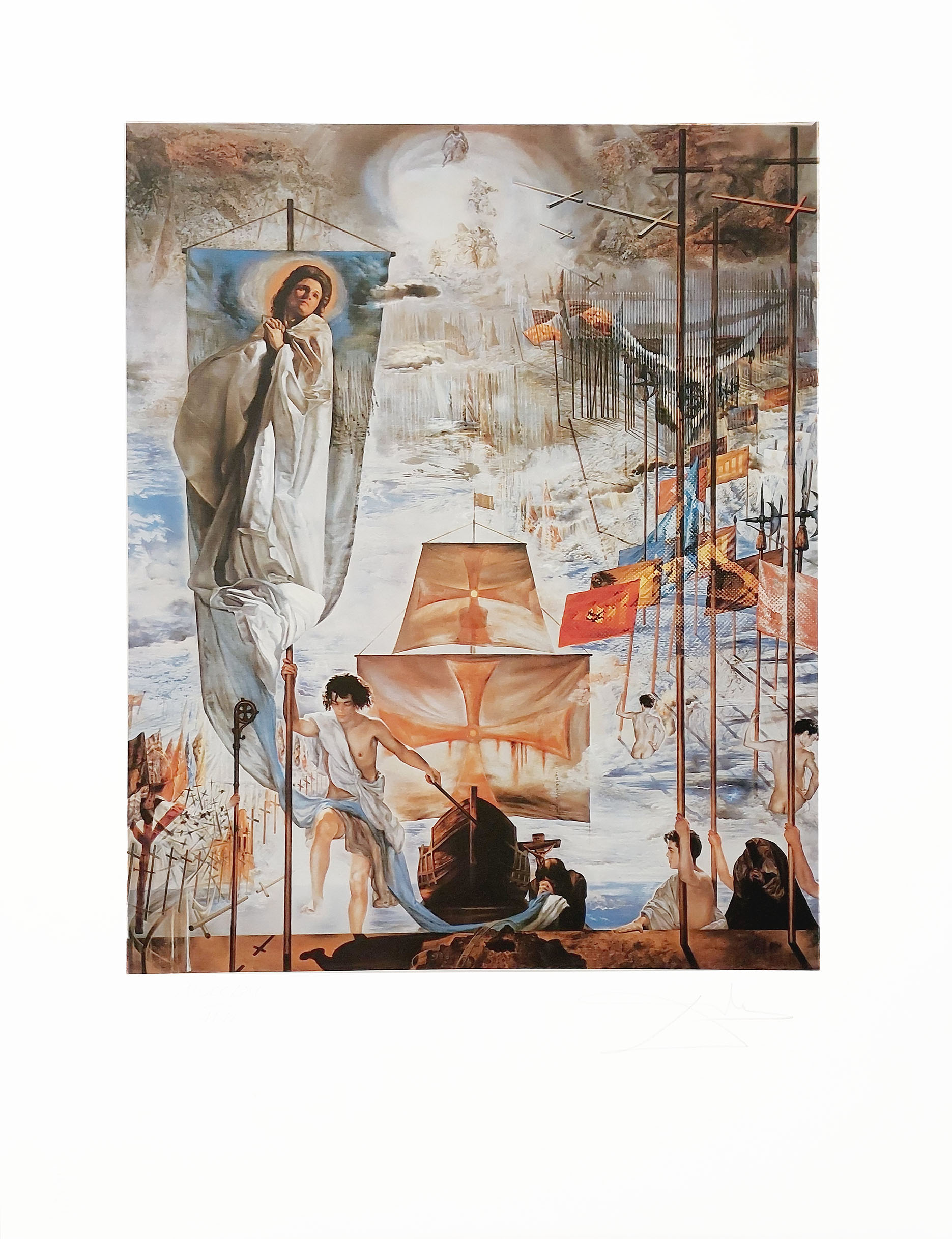 The Discovery of America by Christopher Columbus (50 x 66 cm) &mdash; Salvador Dalí