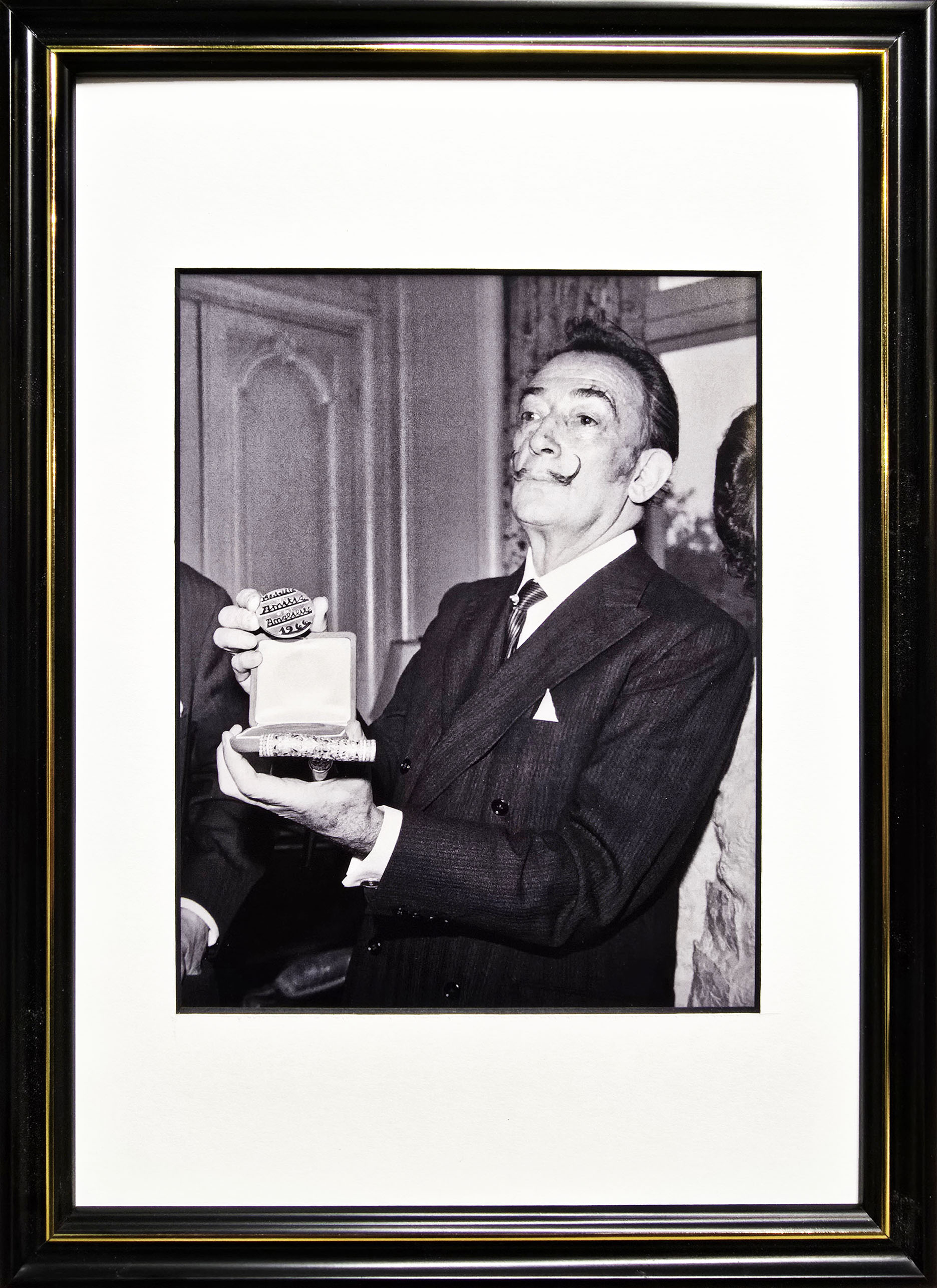 Salvador Dali after receiving a medal  &mdash; Artysta nieznany
