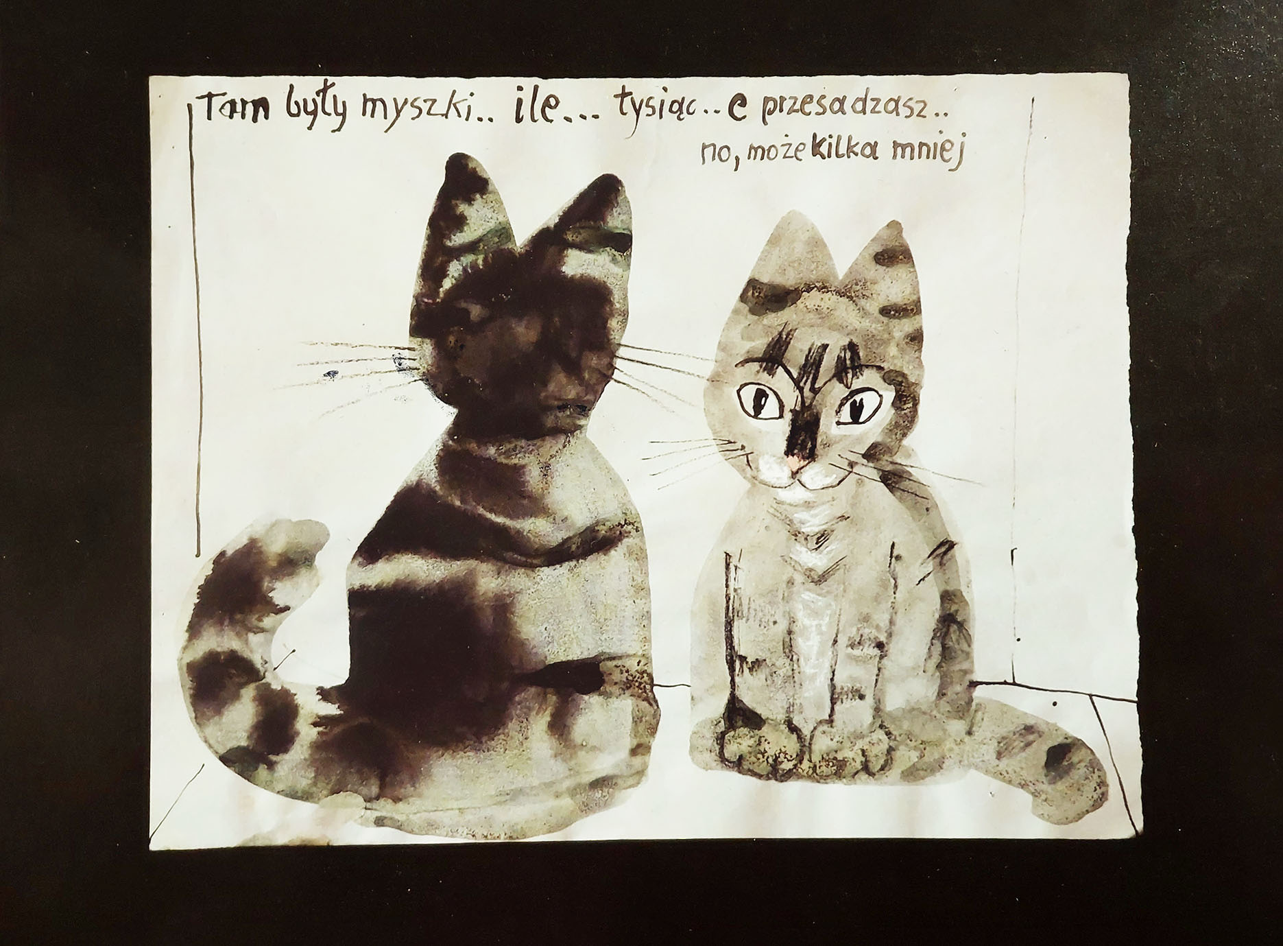 Kici, kici, miau (pocztówka sygn.) &mdash; Józef Wilkoń