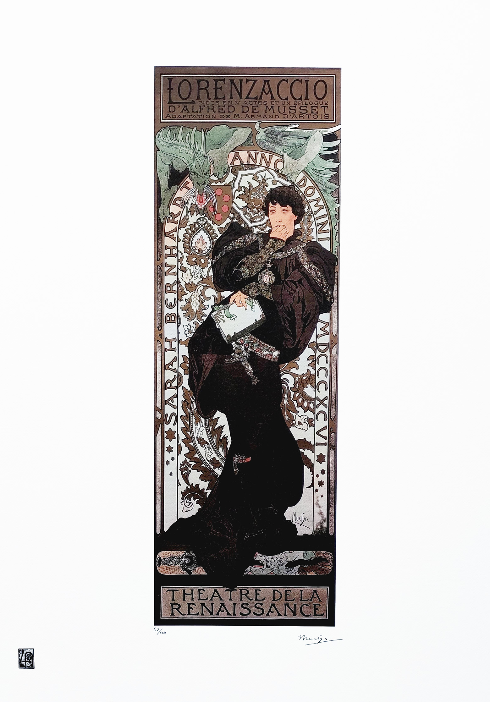 Sarah Bernhardt (edycja 52/100)(arkusz: 50 x 70 cm)  &mdash; Alfons Mucha