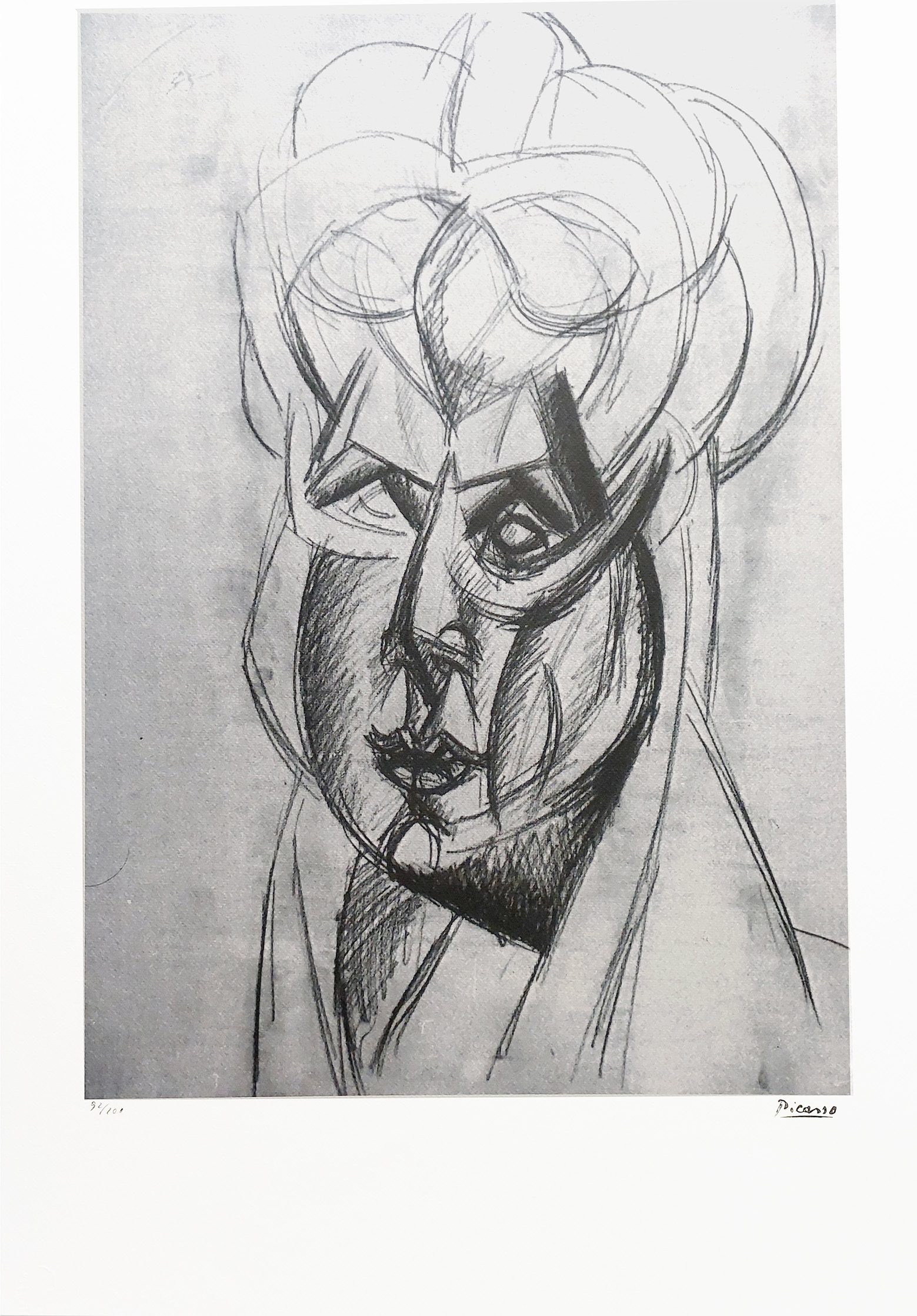 Study for head of a woman Fernande (ed. 92/200)(50 x 70 cm) &mdash; Pablo Picasso