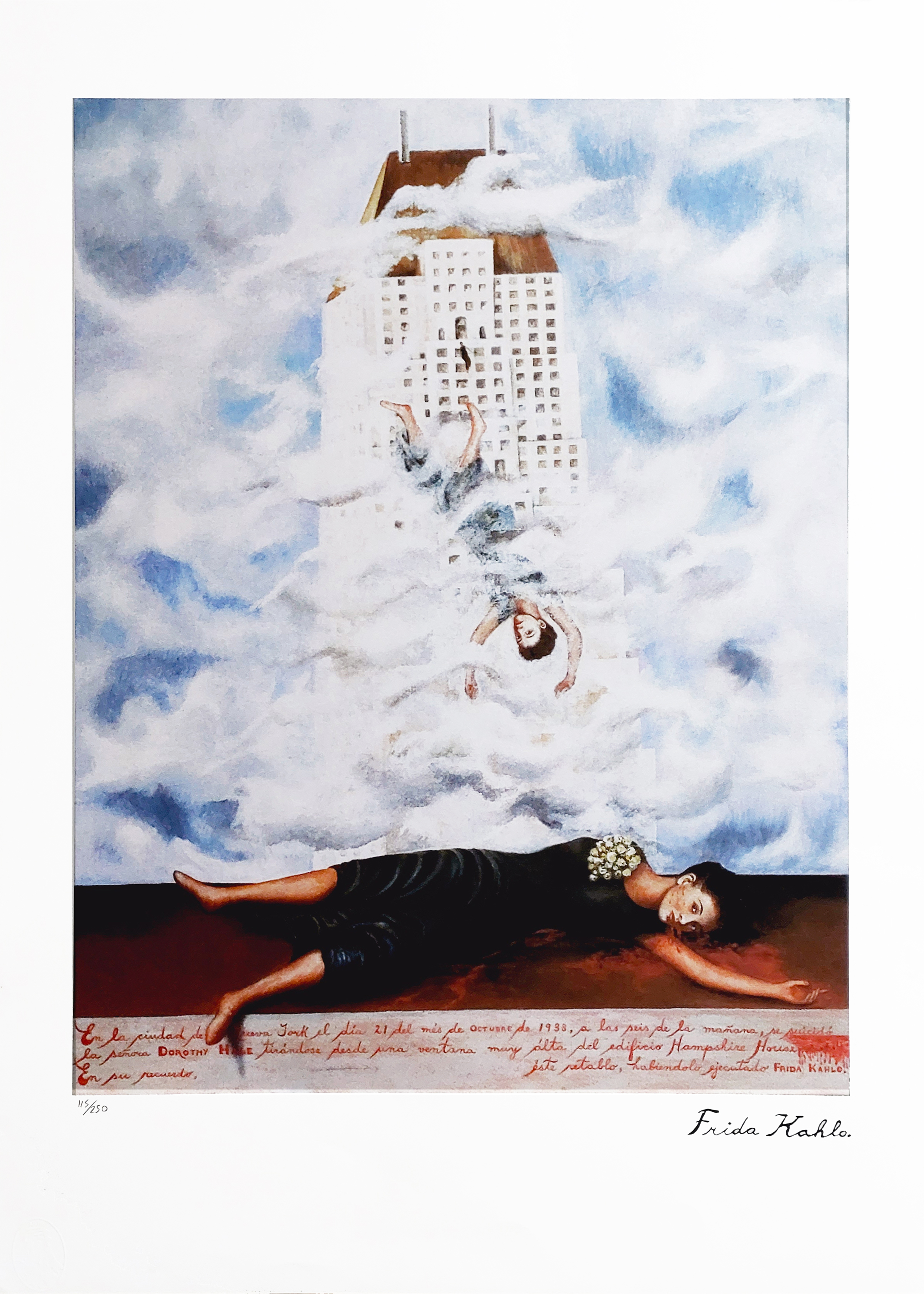 Samobójstwo Dorothy Hale (ed. 115/250) (arkusz: 50 x 70 cm) &mdash; Frida Kahlo (1907 - 1954)