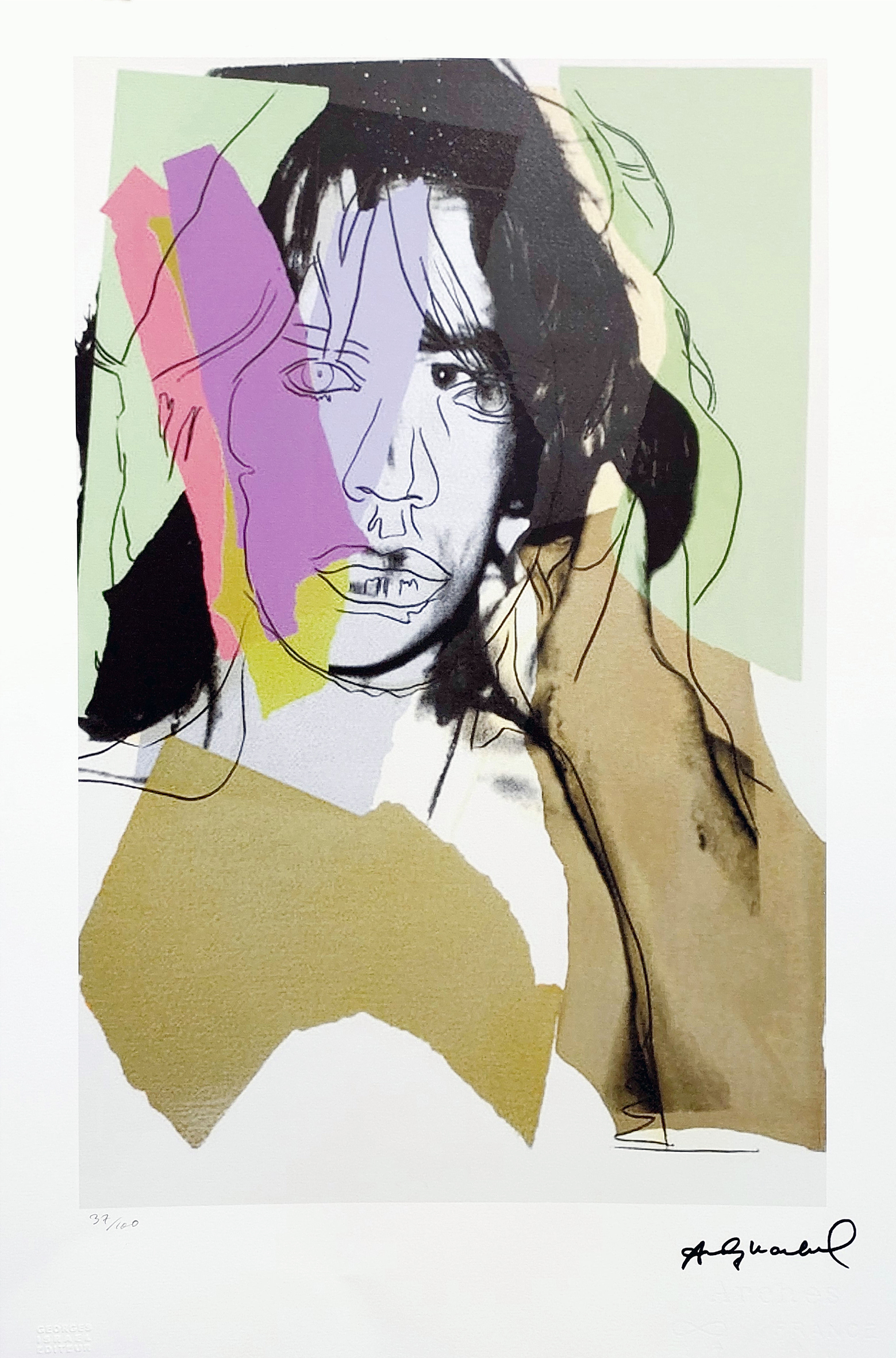 Mick Jagger (ed. 37/100)(arkusz: 38 x 57 cm) &mdash; Andy Warhol