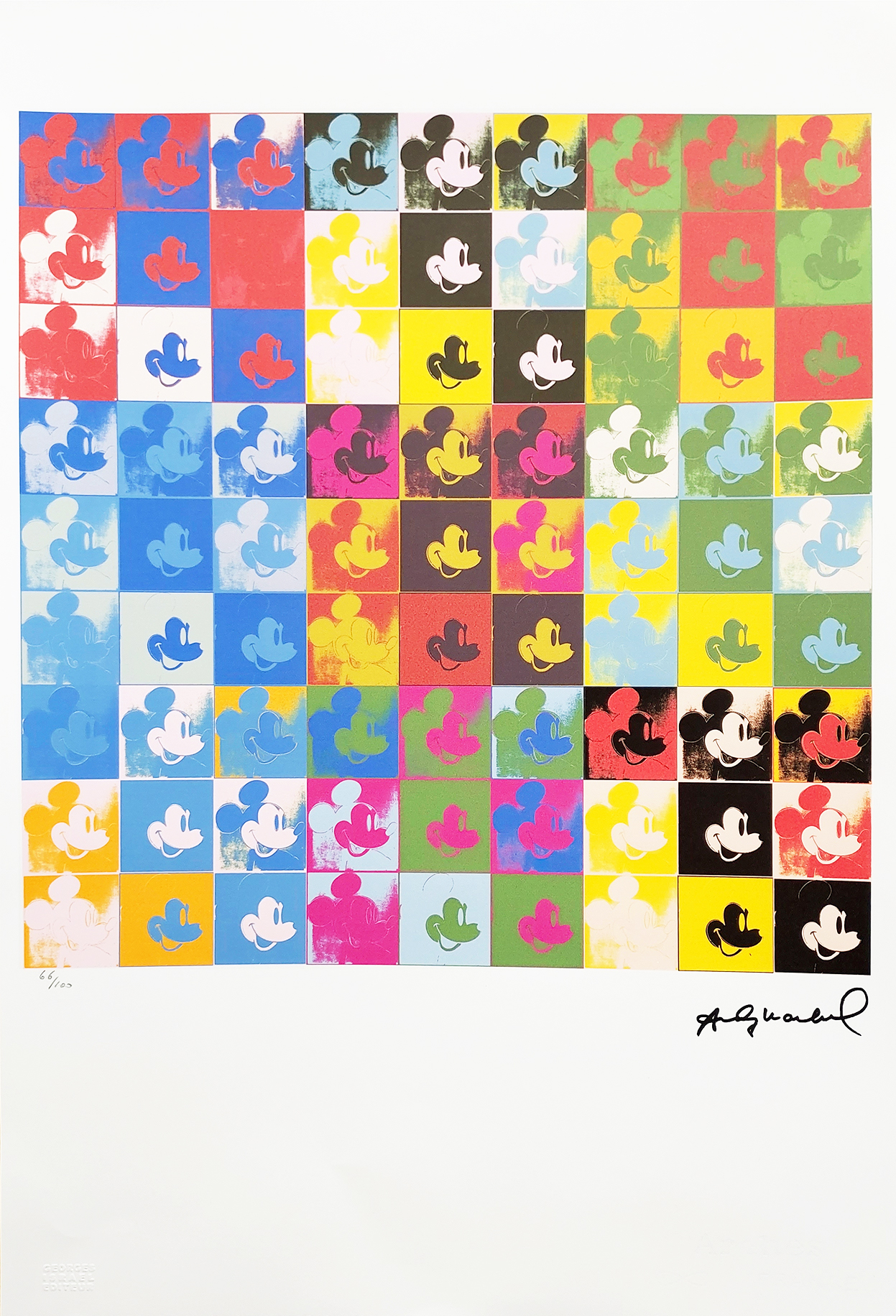 Mickey Mouse (ed. 66/100)(arkusz: 38 x 57 cm) &mdash; Andy Warhol