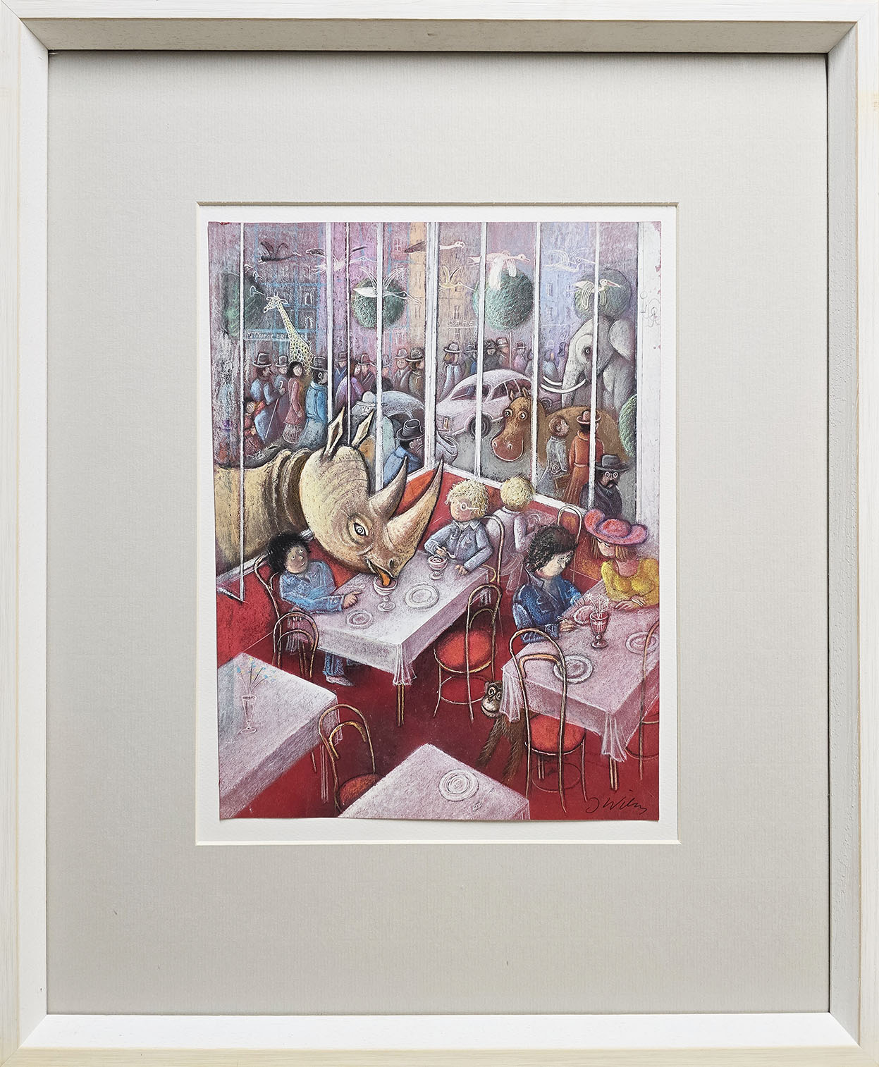 Die Tiere sind frei (Zwierzęta są wolne)(rama:43x51cm)  &mdash; Józef Wilkoń