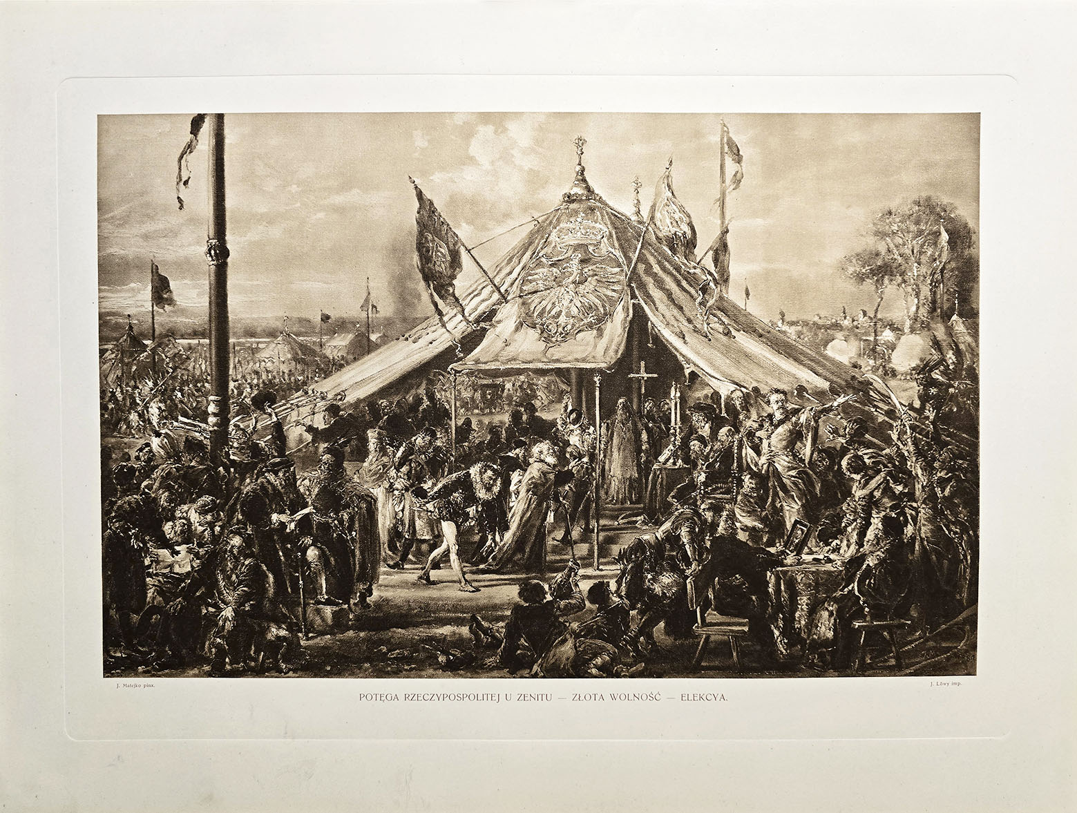 Potęga Rzeczypospolitej u zenitu -  Złota wolność - Elekcya &mdash; Jan Matejko