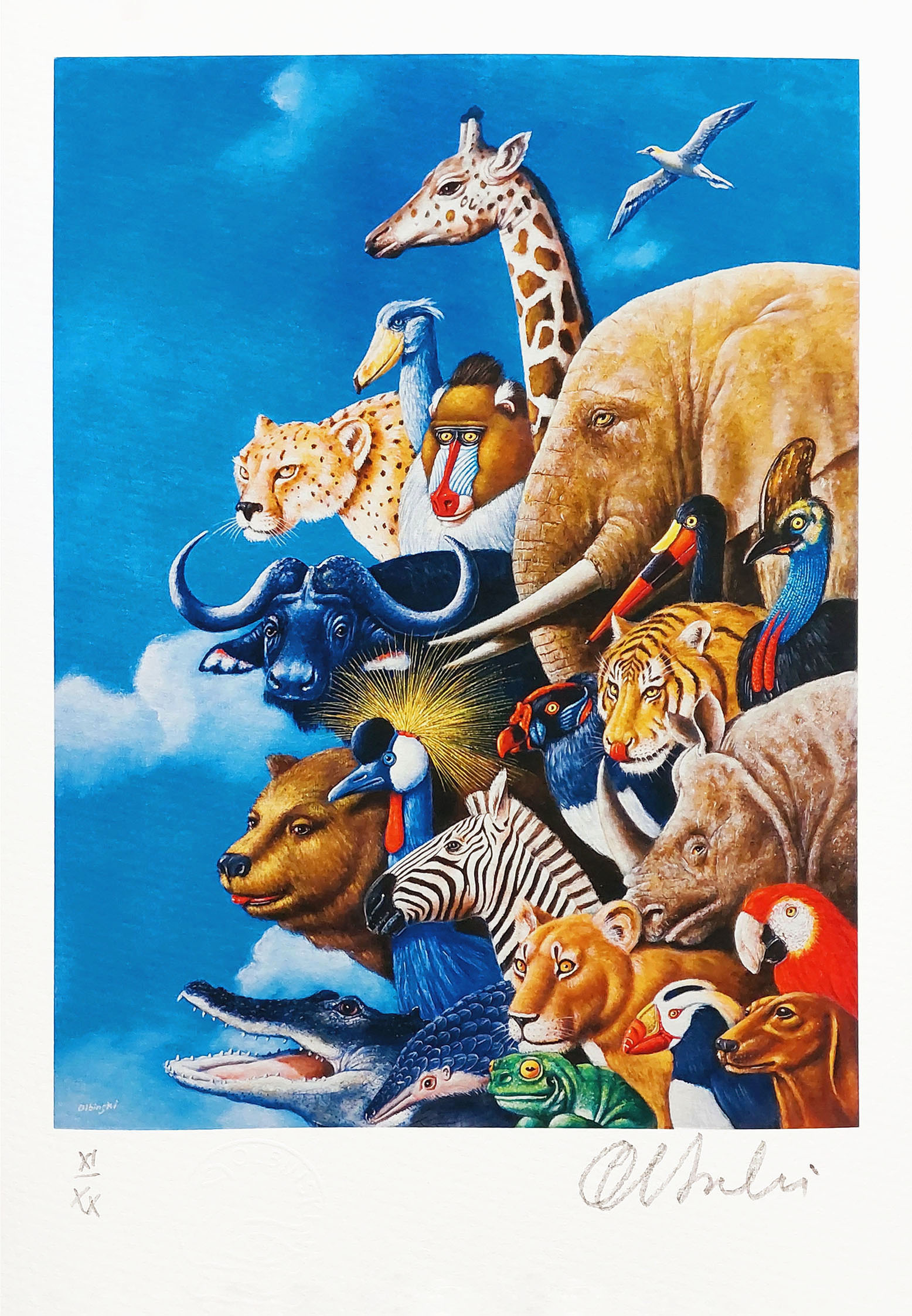 Zootopia (ed. XI/XX) (arkusz: 20 cm x 30 cm)  &mdash; Rafał Olbiński