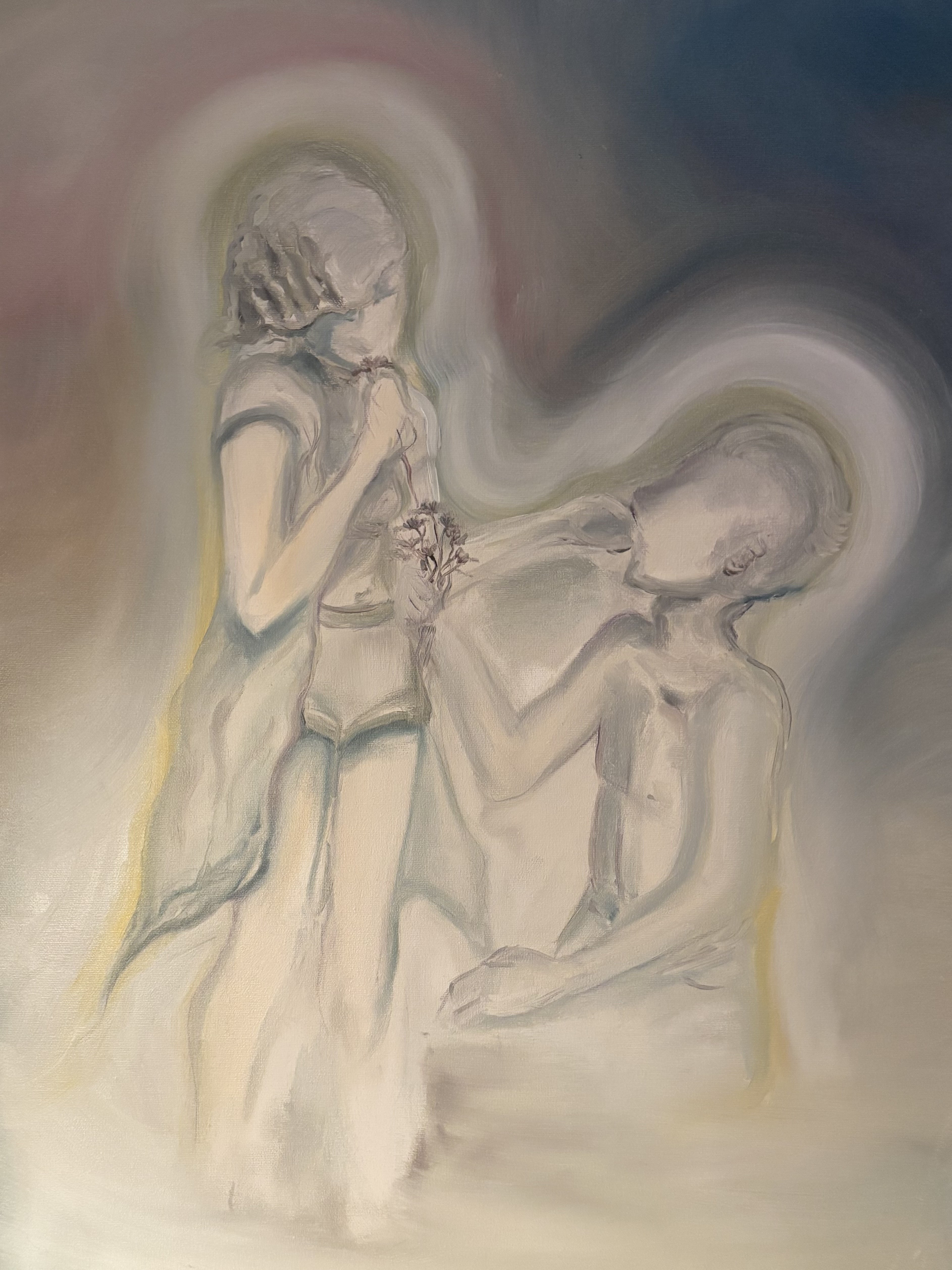 Obraz pary po wojnie na łące &mdash; Karolina Kostrzewska