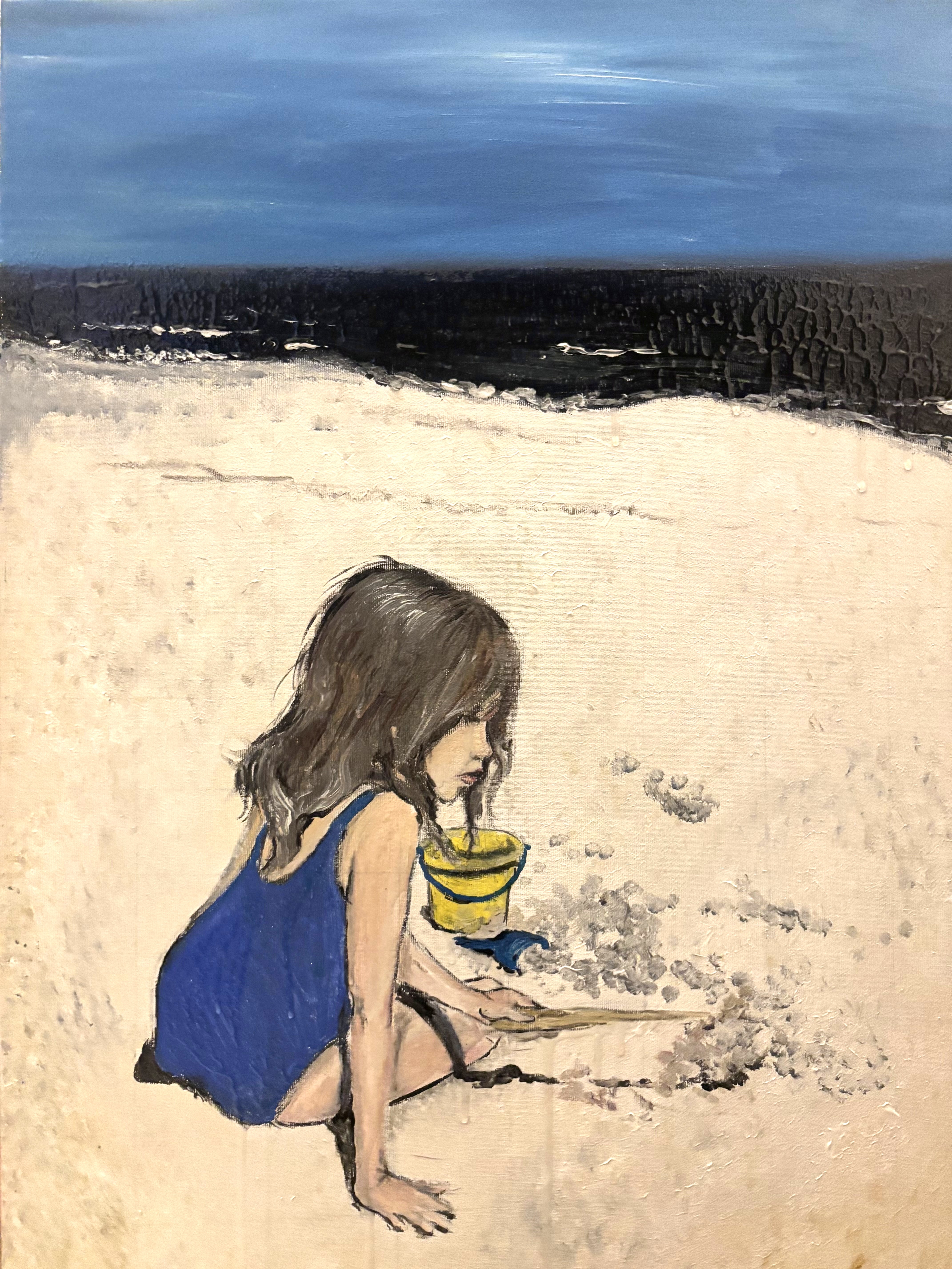 Zabawy w piasku (akryl/żywica) &mdash; Karolina Kostrzewska