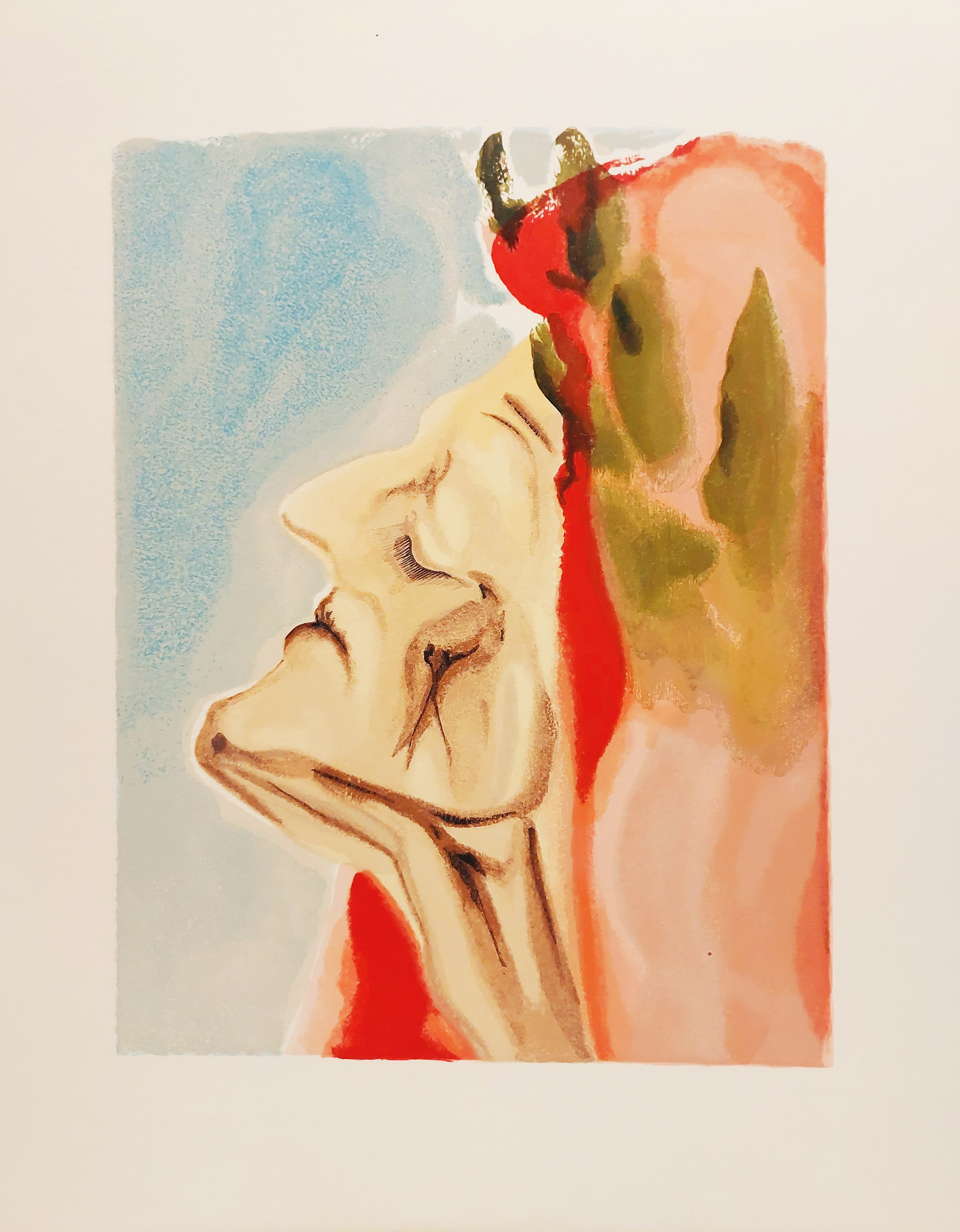 Wątpiący Dante, z serii Boska Komedia (Raj: Pieśń 7) &mdash; Salvador Dalí