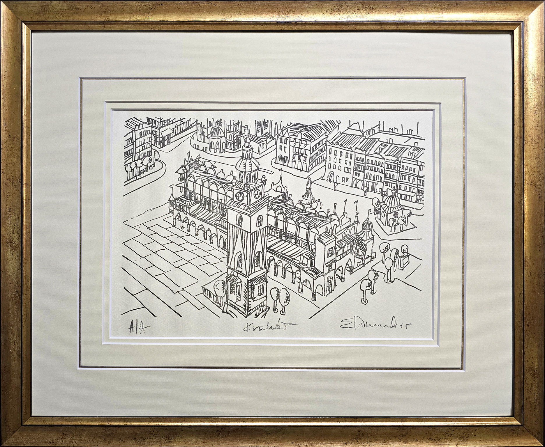 Kraków Sukiennice (A/A) (sygn. przez autora) &mdash; Edward Dwurnik