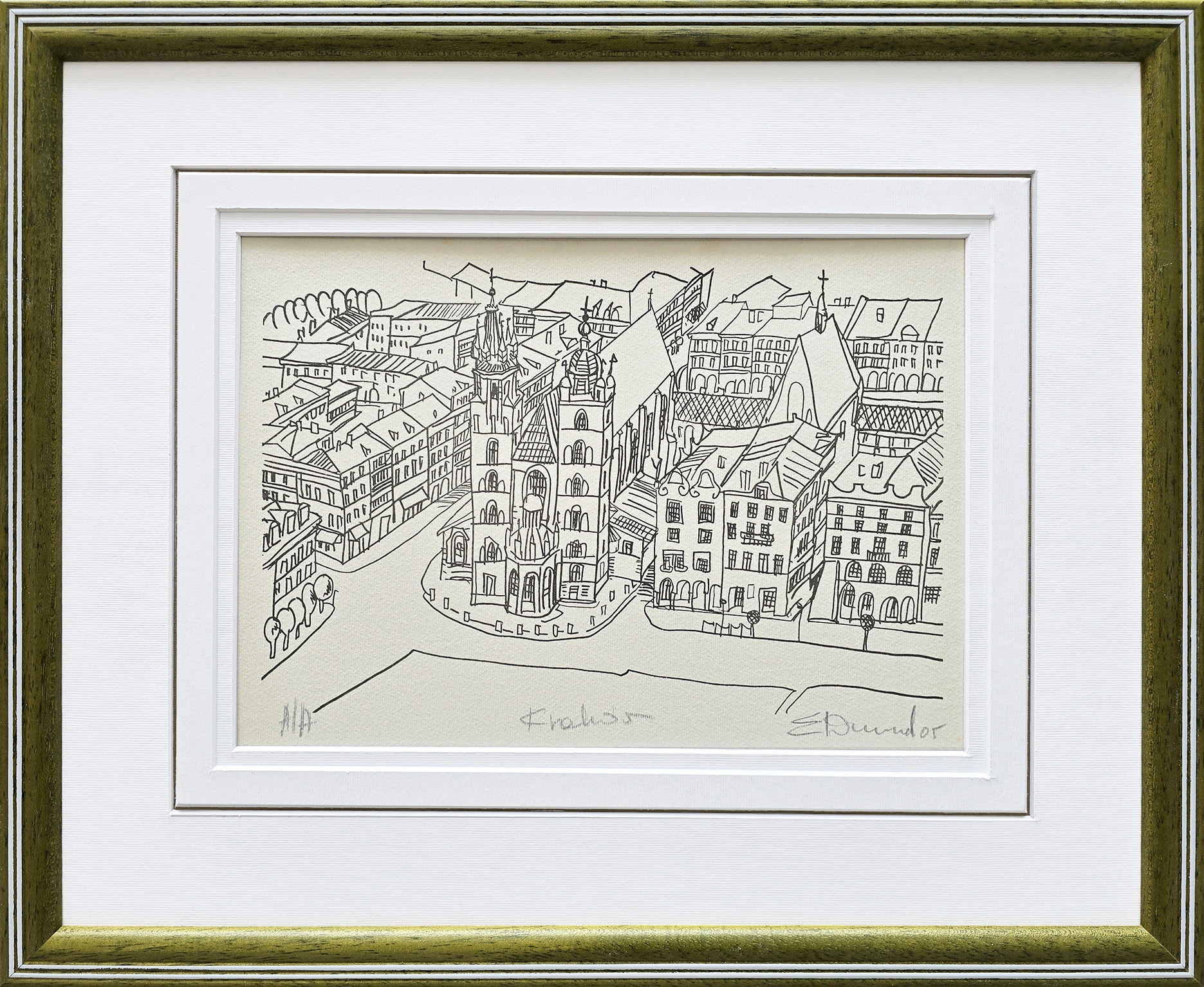  Kraków Kościół Mariacki (A/A) (sygn. przez autora) &mdash; Edward Dwurnik