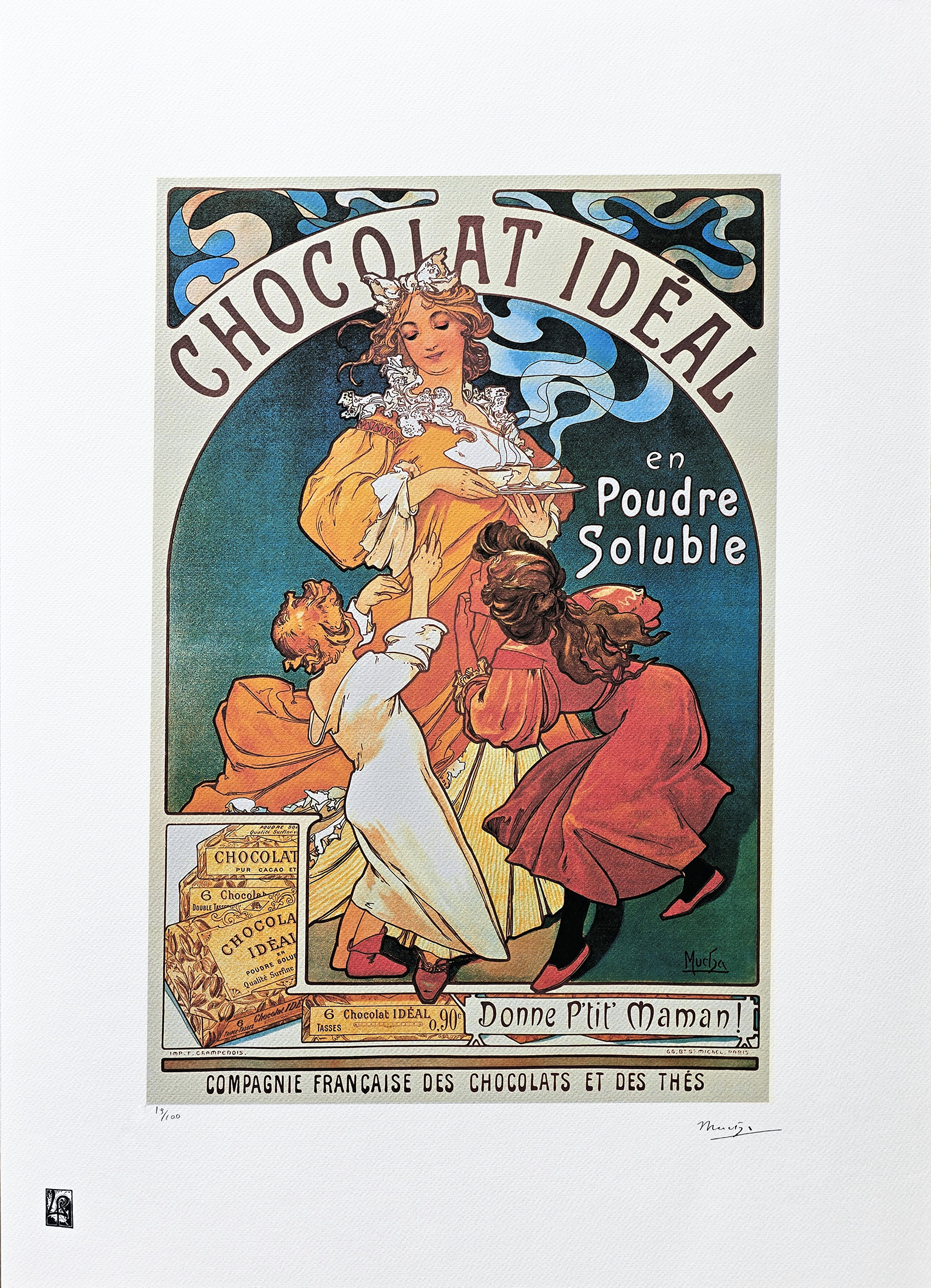 Chocolat Idéal (ed. 19/100)(ark.: 50 x 70 cm) &mdash; Alfons Mucha