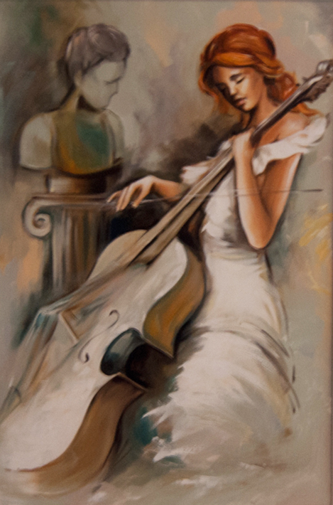 Wiolonczelistka &mdash; Artysta nieznany