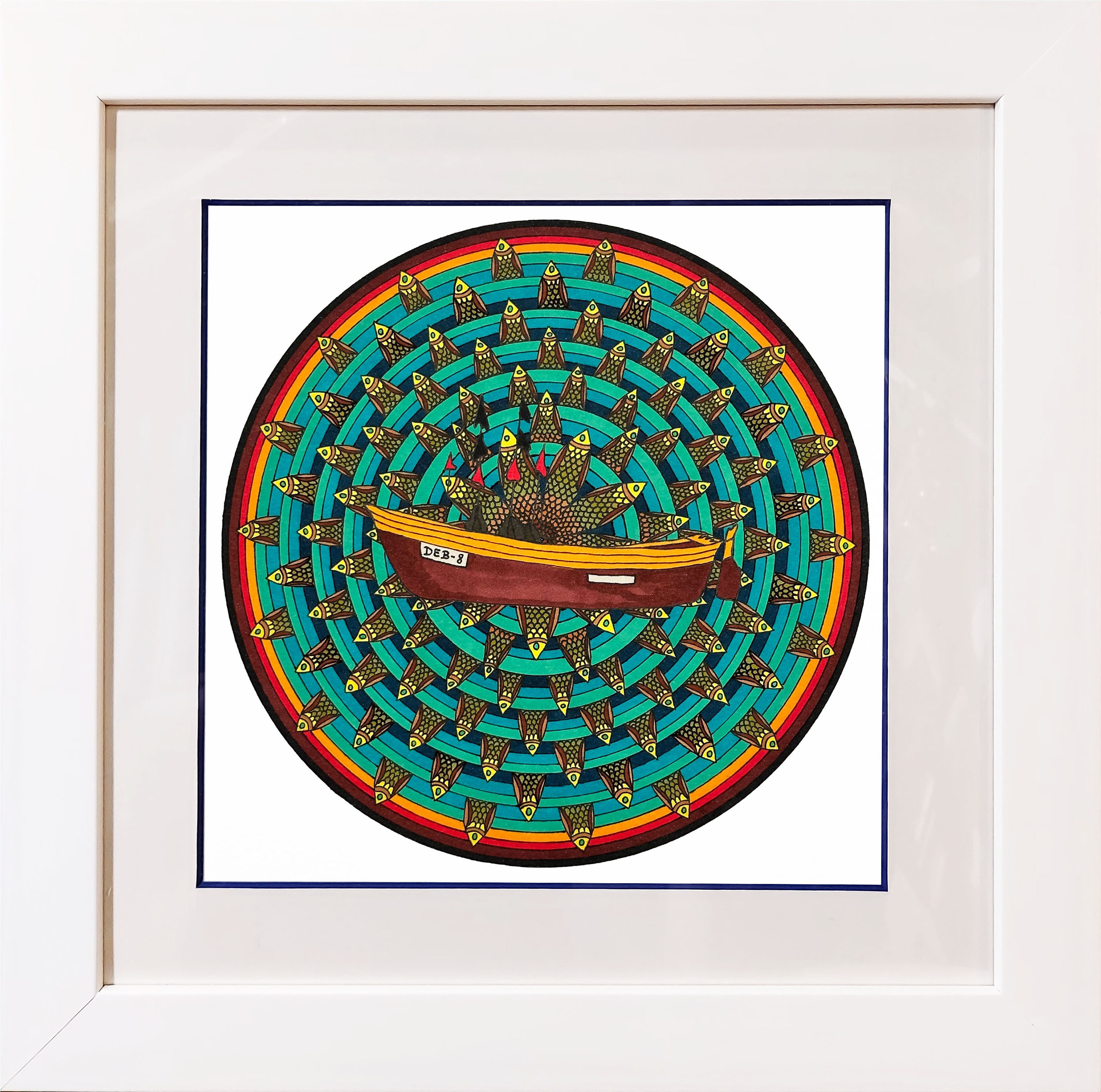 Połowy ( w ramie 32 x 32 cm) &mdash; Grażyna Falkiewicz