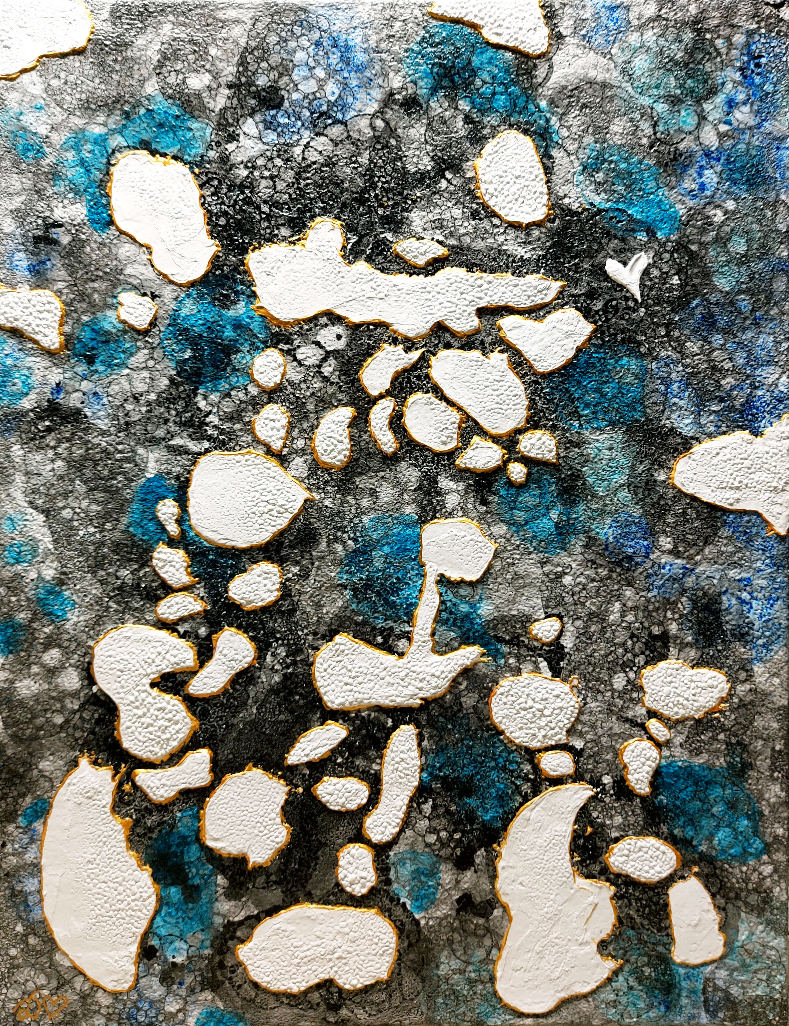 Lazurowe Love (masa polimerowa, akryl, werniks) &mdash; Dona Volans