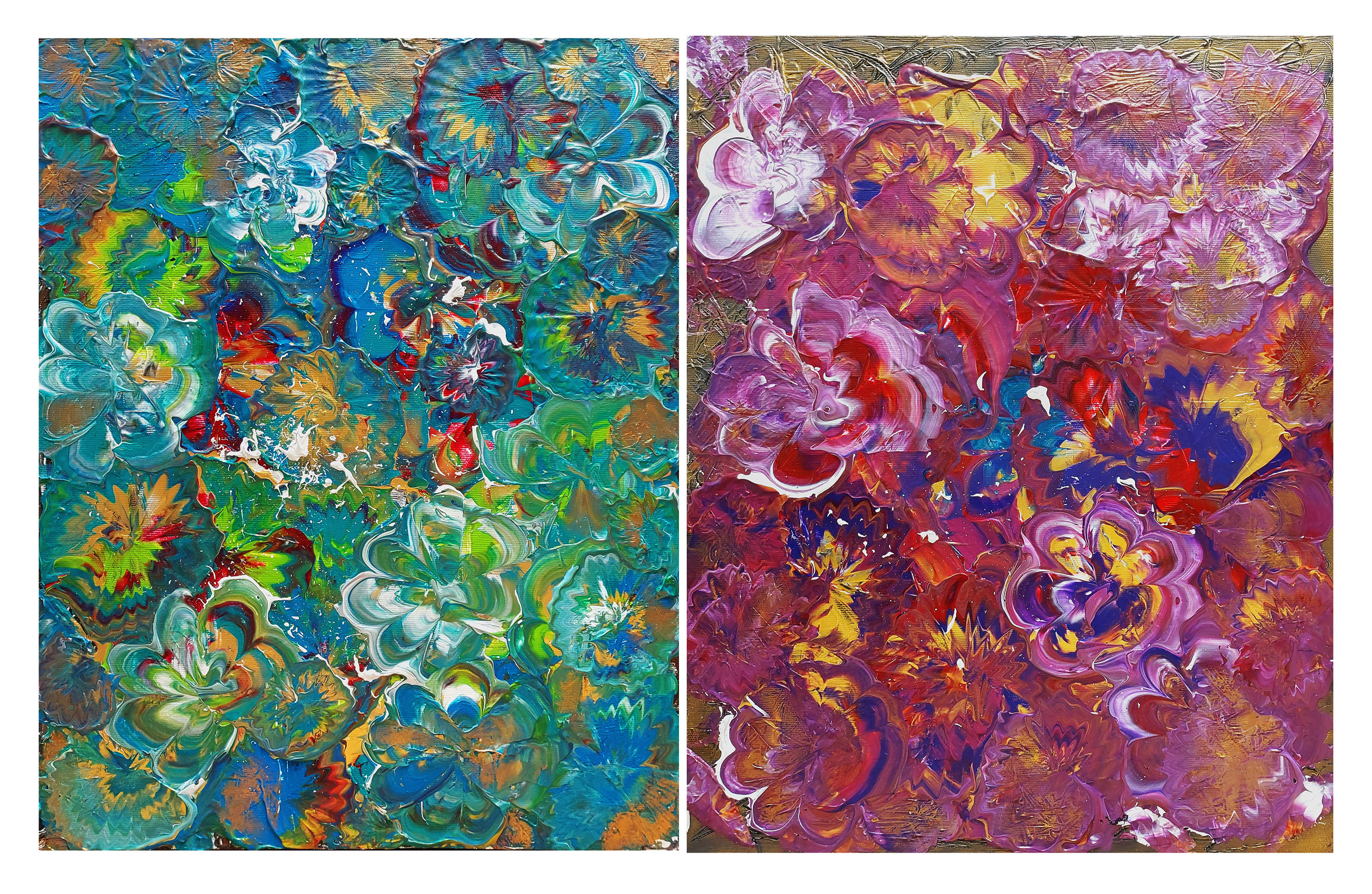 Abstrakcja (Dyptyk: 40 x 50 cm) &mdash; Katarzyna Ząbek