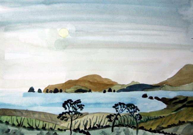 Afrykański pejzaż &mdash; Artysta nieznany