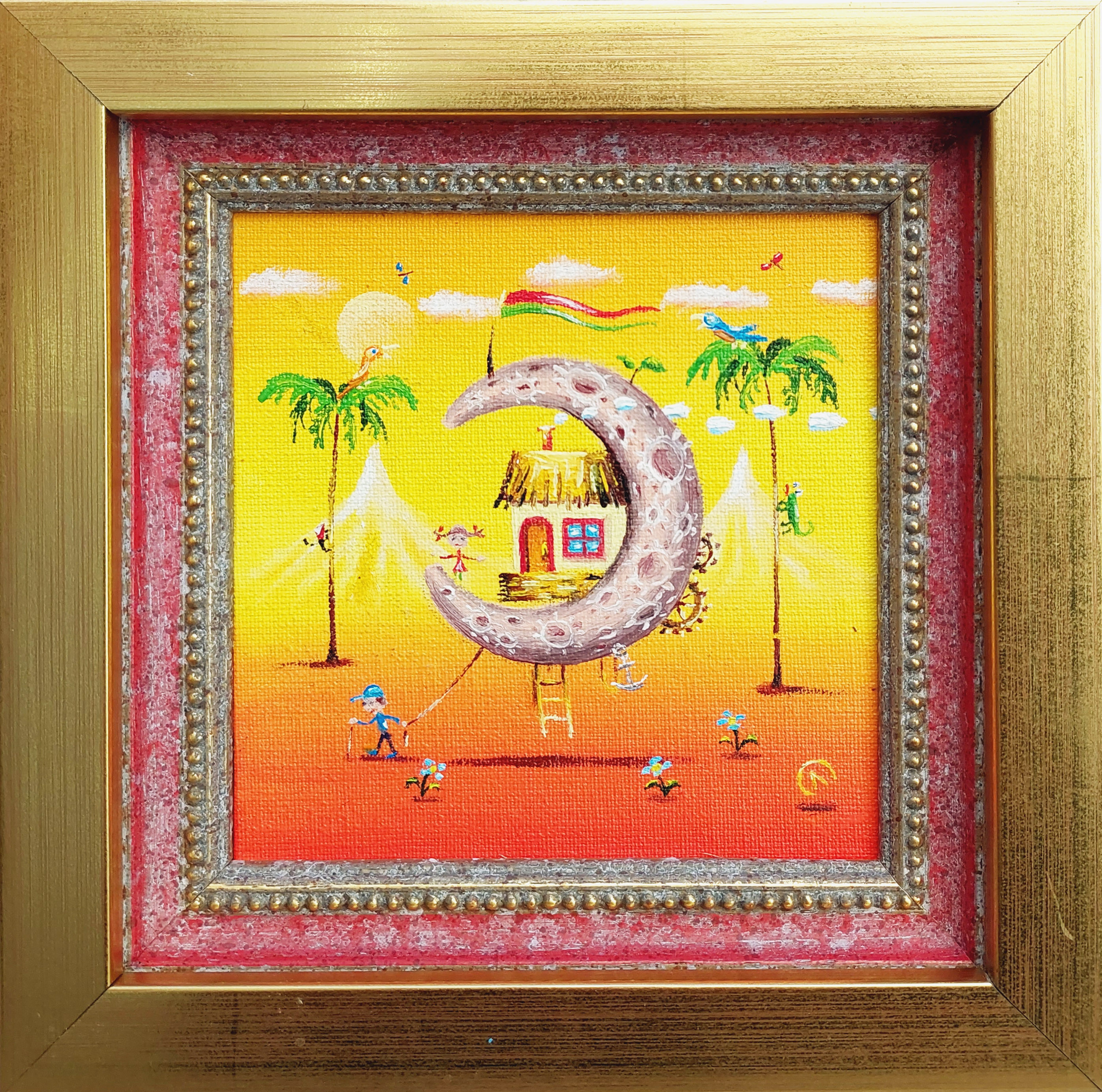 Domek na księżycu (w ramie 15 x 15 cm) &mdash; Oleg Litvinenko