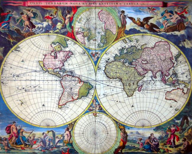 Mapa Świata &mdash; Artysta nieznany